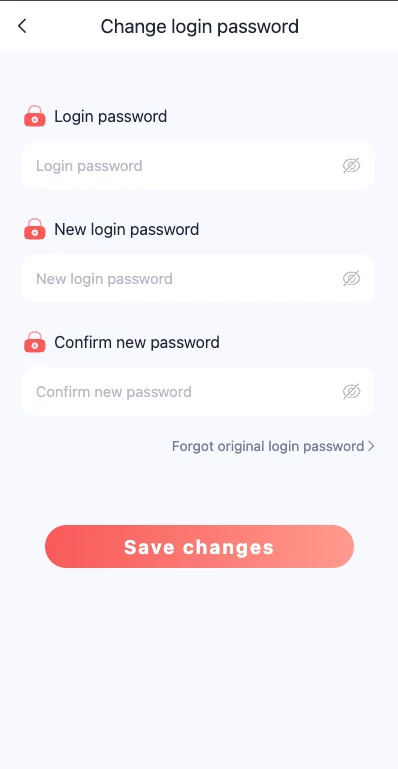 Daman Game password change screen